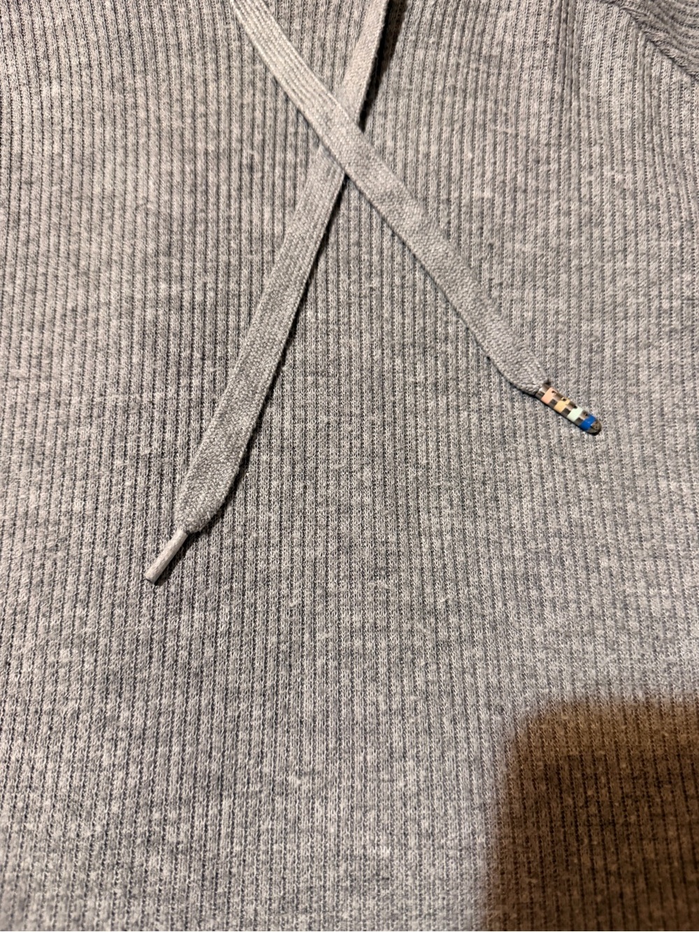 PJ Salvage Grey Hoodie, super soft ribbed knit, long-sleeve, Oversized size XS - Picture 9 of 16